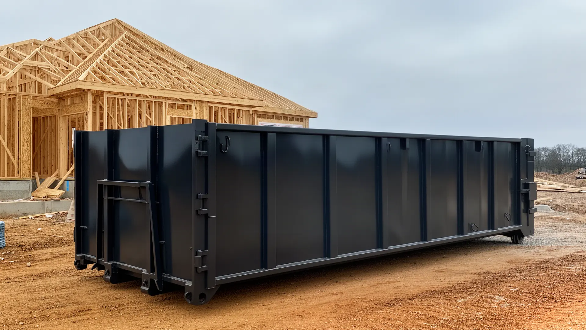 Roll-off dumpster from Antelope Spring Dumpster Rental in Oklahoma City, OK
